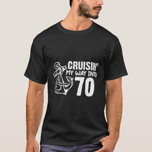 Mijn weg naar het 70 70ste anker t-shirt (Voorkant)