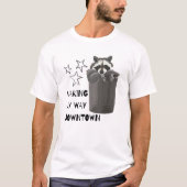 Mijn weg naar het centrum van Racoon T-shirt (Voorkant)