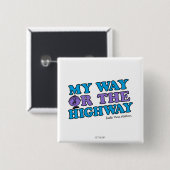 Mijn weg of de weg vierkante button 5,1 cm (Voorkant /achterkant)