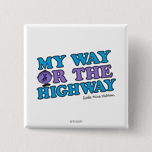 Mijn weg of de weg vierkante button 5,1 cm (Voorkant)