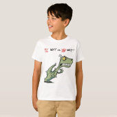 Mijn Weg of Geen Weg! Boze dinosaurus plezier Kind T-shirt (Voorkant volledig)