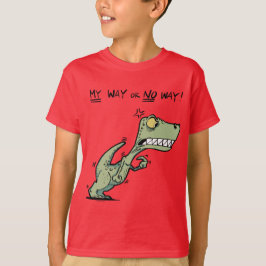 Mijn Weg of Geen Weg! Boze dinosaurus plezier Kind T-shirt