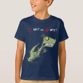 Mijn Weg of Geen Weg! Boze dinosaurus plezier Kind T-shirt (Voorkant)