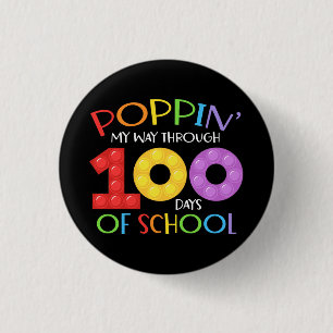 Mijn weg poppen door 100 dagen school ronde button 3,2 cm
