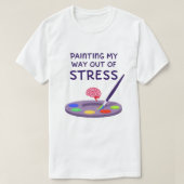Mijn weg uit stress schilderen t-shirt (Design voorkant)