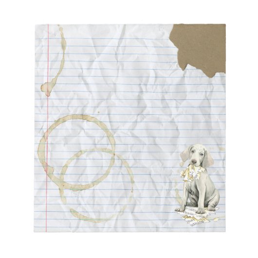 Mijn Weimaraner Ate Mijn Lesson Plan Notitieblok (Voorkant)
