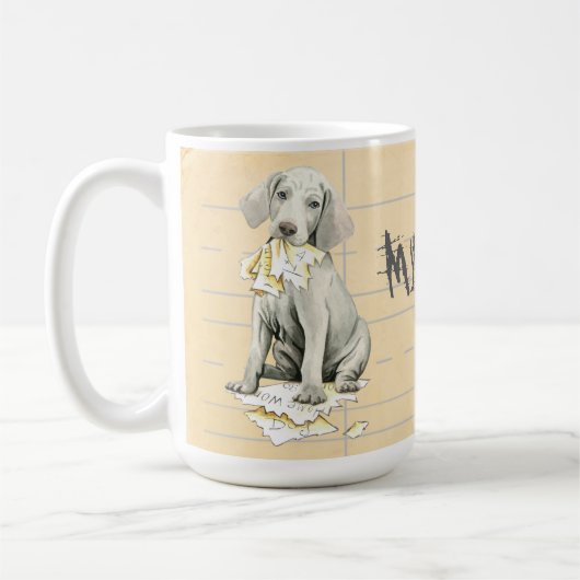 Mijn Weimaraner Ate mijn thuiswerk Koffiemok (Links)
