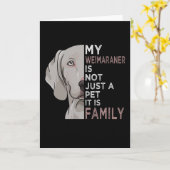 Mijn Weimaraner is Familie Kaart (Gele Bloem)