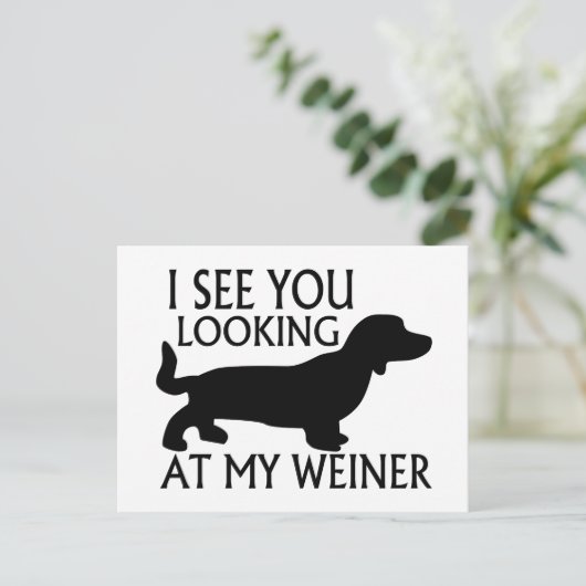 Mijn Weiner bekijken Briefkaart (Staand voorkant)