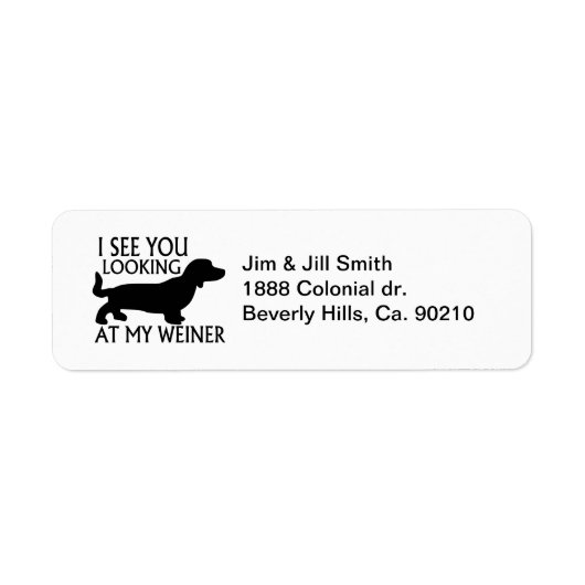 Mijn Weiner bekijken Etiket (Voorkant)