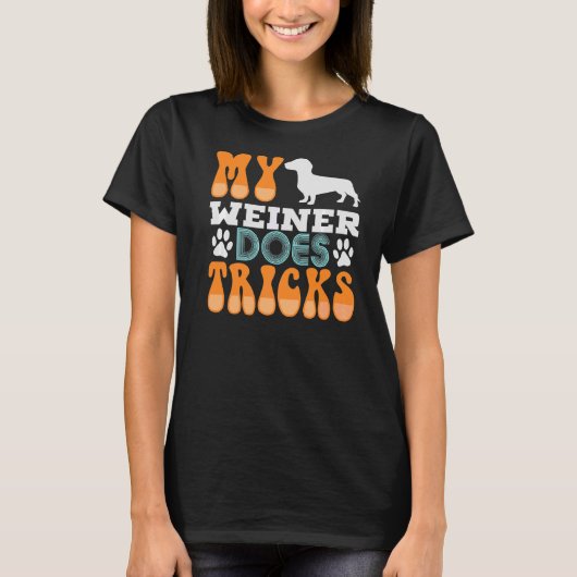 Mijn Weiner doet Tricks T-shirt (Voorkant)
