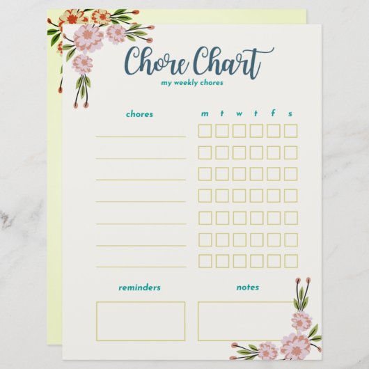 Mijn wekelijkse Koortgrafiek - Dubbelzijdige Flora (Voorkant / Achterkant)