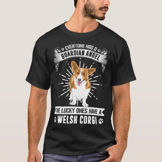 Mijn Welsh Corgi Is Een Beschermengel T-shirt (Voorkant)