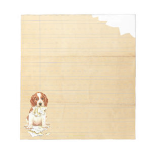 Mijn Welsh Springer Ate Mijn thuiswerk Notitieblok