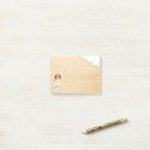 Mijn Welsh Springer Ate Mijn thuiswerk Post-it® Notes (Op bureau)