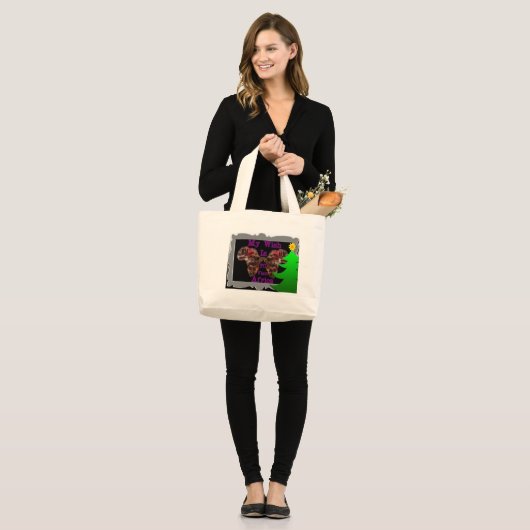 Mijn wens grote tote bag (Voorkant (model))