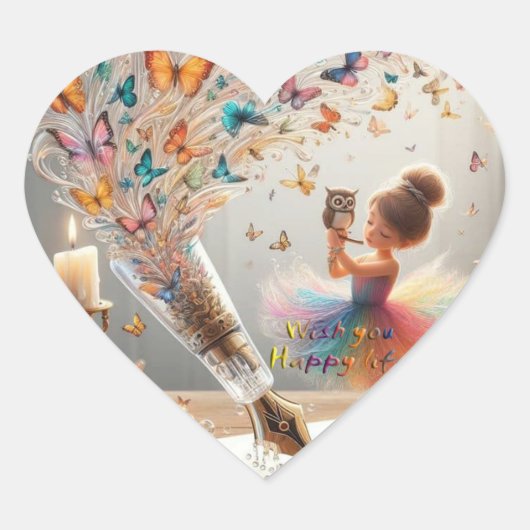 Mijn Wens Hart Stickers (Voorkant)