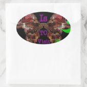 Mijn wens ovale sticker (Tas)