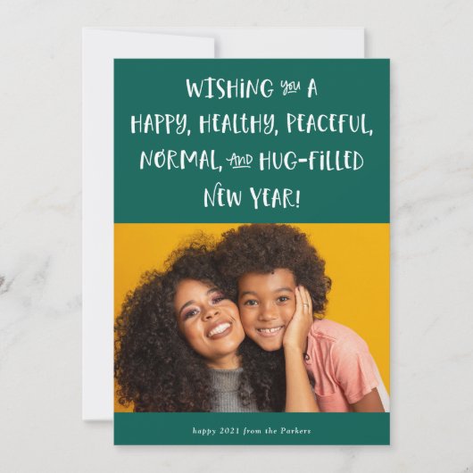 Mijn wens voor 2021 | Foto Gelukkig Nieuwjaar Feestdagenkaart (Voorkant)