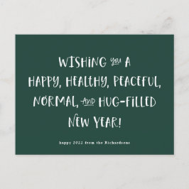 Mijn wens voor 2022 | Forest Green Happy Nieuwjaar Feestdagenkaart