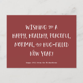 Mijn wens voor 2022 | Nieuwjaar Brick Red Feestdagenkaart