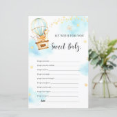 Mijn wens voor je Baby shower. (Staand voorkant)