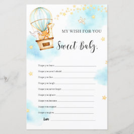 Mijn wens voor je Baby shower.