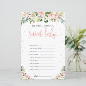 Mijn wens voor jou baby shower spel blush roze blo (Staand voorkant)