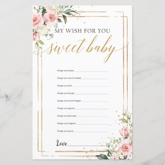 Mijn wensen voor het baby spel zijn roze roze roze (Voorkant)