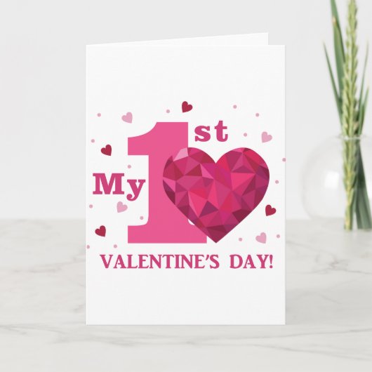 Mijn Wenskaart van de 1st Valentijnsdag Feestdagen Kaart (Voorkant)