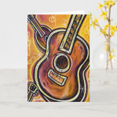 Mijn Wenskaart van de Ukelele Kaart (Gele Bloem)