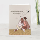 Mijn wereld draait om jou - Romantische liefde Kaart (Voorkant)