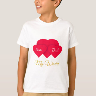 Mijn wereld: Emotioneel ontwerp van mama en papa ❤ T-shirt