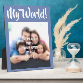"Mijn wereld" - Foto van de familie op een Fotoplaat