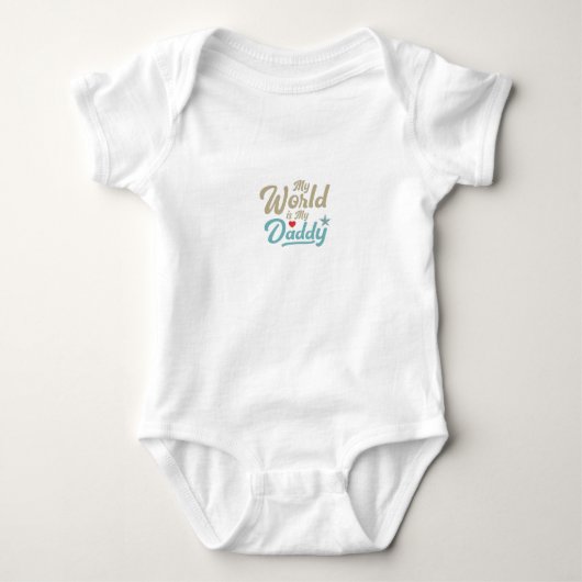 MIjn wereld is mijn papa baby body Romper (Voorkant)
