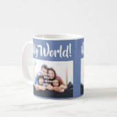 "Mijn wereld" - Je familiefoto op een Koffiemok (Voorkant links)