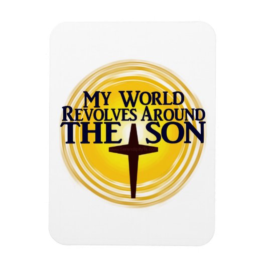 Mijn wereld komt om de zoon heen magneet (Verticaal)