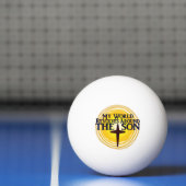 Mijn wereld komt om de zoon heen pingpongbal (Net)