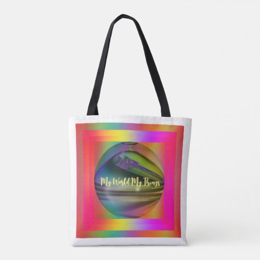 Mijn wereld Mijn dingen Canvas tas (Achterkant)