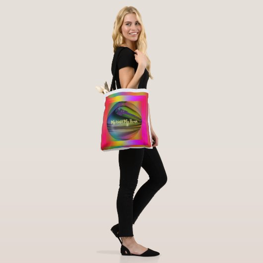 Mijn wereld Mijn dingen Canvas tas (Op model)