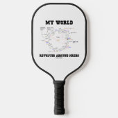 Mijn wereld revolt rond Krebs Biochemie Humor Pickleball Paddle (Voorkant)