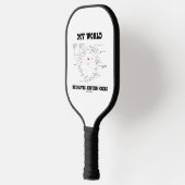 Mijn wereld revolt rond Krebs Biochemie Humor Pickleball Paddle (Links)