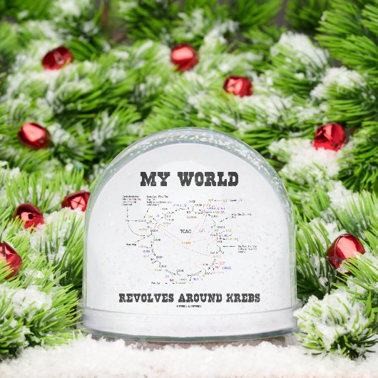 Mijn wereld revolt rond Krebs Biochemie Humor Sneeuwbol (Kerstmis)