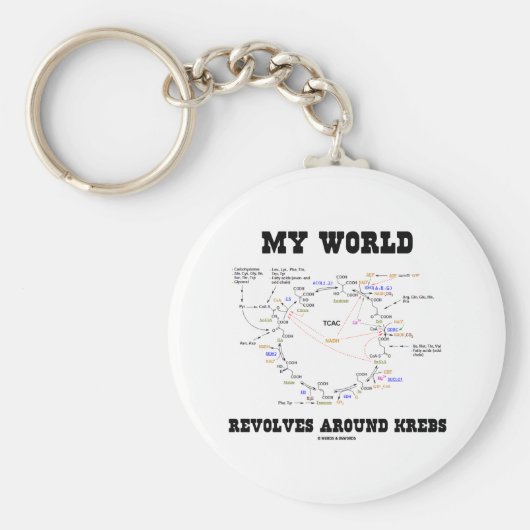 Mijn wereld revolt rond krebs (energiecyclus) sleutelhanger (Voorkant)