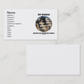 Mijn wereld revolt rond schaak (schaap Wereldbol) Visitekaartje (Voorkant / Achterkant)