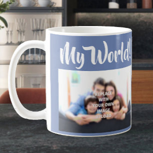 "Mijn wereld" - Uw familiefoto op een Koffiemok