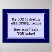 Mijn werk gaat over stoute mensen poster (Voorkant)