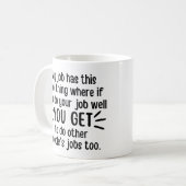 Mijn werk heeft dit coole, coole werk koffiemok (Voorkant links)