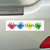 Mijn werk is Bumpersticker voor het afspelen van k (Op auto)
