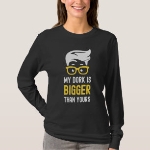 Mijn werk is groter dan jouw slimme nerd bril t-shirt